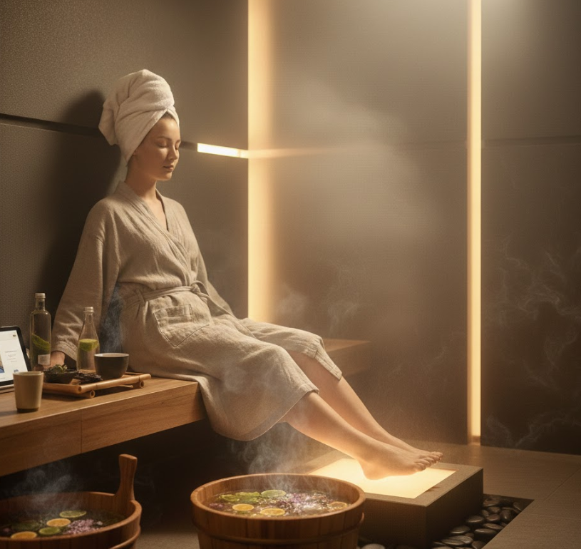 ஒரு வியர்வை நீராவி அறையில் கால் மசாஜ் செய்ய ஒரு ஆழமான ஆரோக்கிய வழிகாட்டி