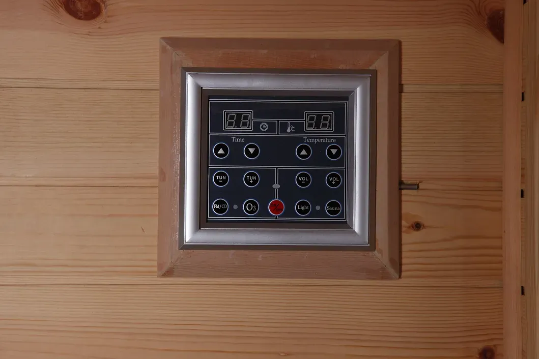 அகச்சிவப்பு சானாவுக்கான 2 பேர் மரத்தாலான சானா அறை