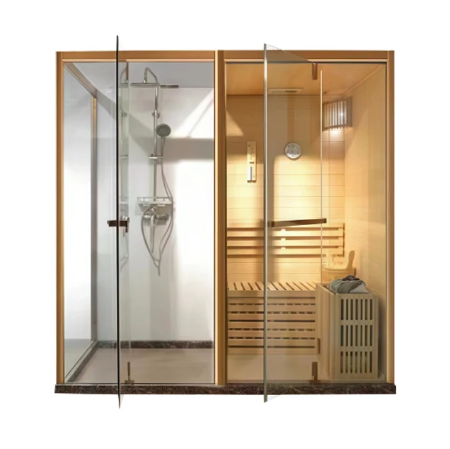 மழை மற்றும் நீராவி ச una னா அறை